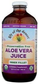 LILY OF THE DESERT: Organic Aloe Vera Juice Inner Fillet Preservative Free