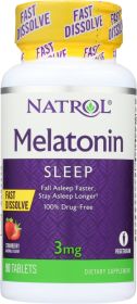 NATROL: Melatonin Fast Dissolve Strawberry Flavor 3 mg