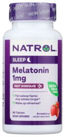 NATROL: Melatonin Fast Dissolve Strawberry Tablets 1mg