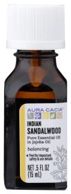 AURA CACIA: Indian Sandalwood Essential Oil in Jojoba Oil