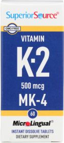 SUPERIOR SOURCE: Vitamin K-2 500mcg MK4