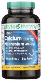 PHYTO THERAPY: Liquid Calcium 1000 Mg with Magnesium 400 Mg