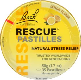 BACH: Original Flower Remedies Rescue Pastilles Natural Stress Relief Lemon