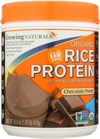 GROWING NATURALS: Organic Raw Rice Protein Chocolate Power