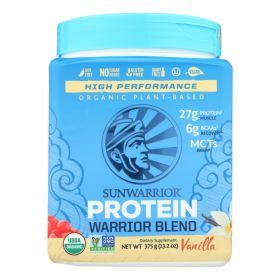 Sunwarrior Warrior Vanilla Blend Pea, Hemp Seed & Goji Berry Blended Protein - 1 Each - 375 Grm