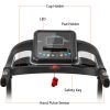 Compact Easy Folding Treadmill Motorized Running Jogging Machine with Audio Speakers and Incline Adjuster RT