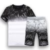 Men's 2 Pieces Shirt Set Short Sleeve Fashion Summer Tracksuits Casual Set