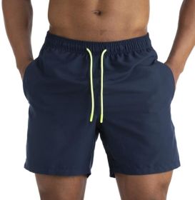 Men's Beach Summer Shorts (Color: Navy, size: L)