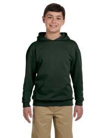 Youth 8 oz. NuBlend¬Æ Fleece Pullover Hooded Sweatshirt - BLACK - S (Color: Forest Green, size: L)