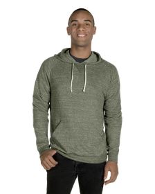 Adult Snow Heather Raglan Hooded Sweatshirt - FRST GRN SNW HTH - S (Color: MLTRY GRN SNW HT, size: S)