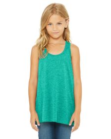 Youth Flowy Racerback Tank - WHITE - M (Color: TEAL, size: S)