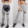 Explosive Ass Love Mesh Stitching Sports Yoga Leggings